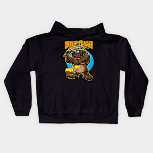 Bearish Bear with a baseball bat Kids Hoodie